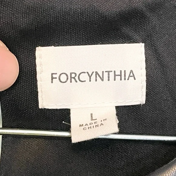 For Cynthia Black Vegan Leather Feathers Sleeveless Shift Mini Dress Large NWT - Picture 5 of 9